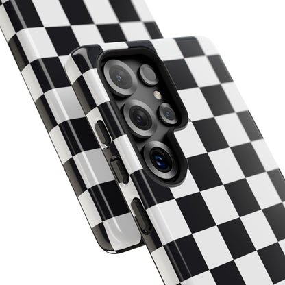 Black & White Checkerboard Samsung Case