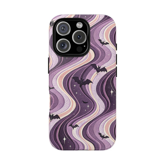 Retro Bats & Swirls iPhone Case