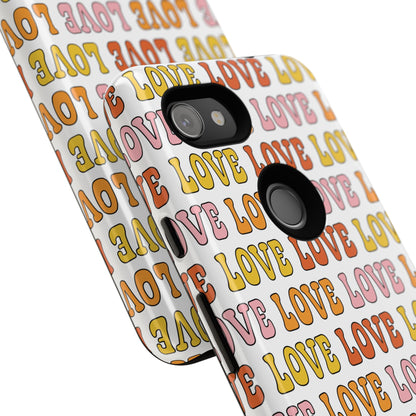 Retro LOVE Typography Google Pixel Case