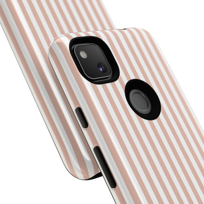Blush & White Stripe Google Pixel Case