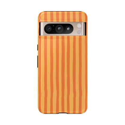 Orange Wavy Stripe Google Pixel Case