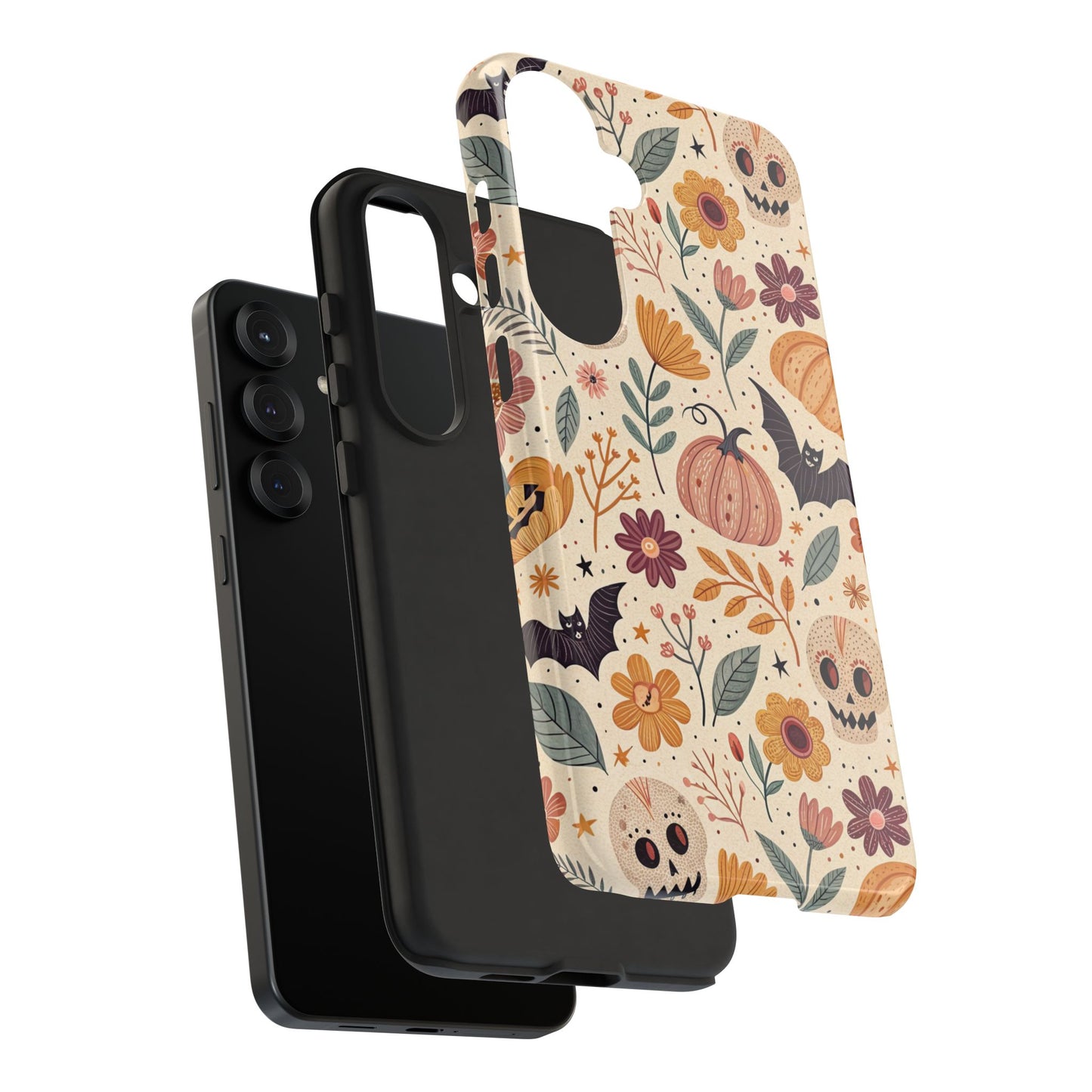 Halloween Skulls & Pumpkins Floral Samsung Case