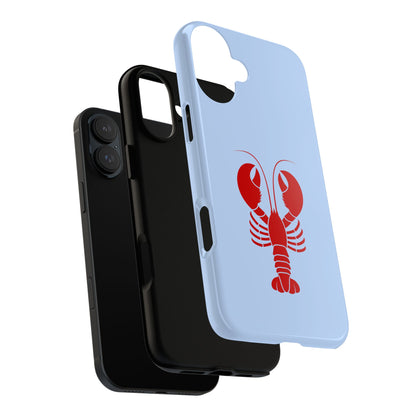 Red Lobster on Sky Blue iPhone Case