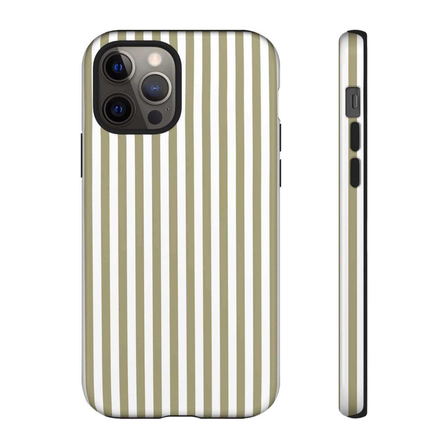 Sage & White Stripe iPhone Case