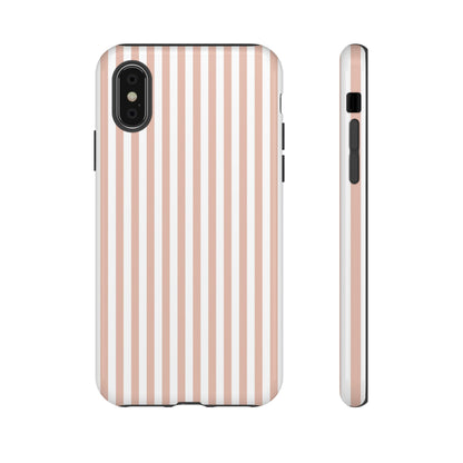 Blush & White Stripe iPhone Case