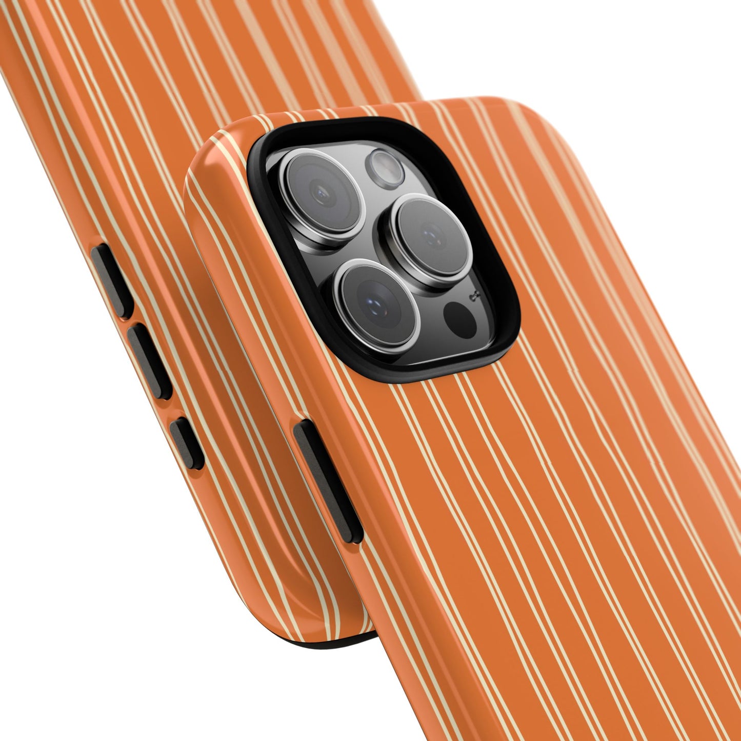 Orange Vertical Stripe iPhone Case
