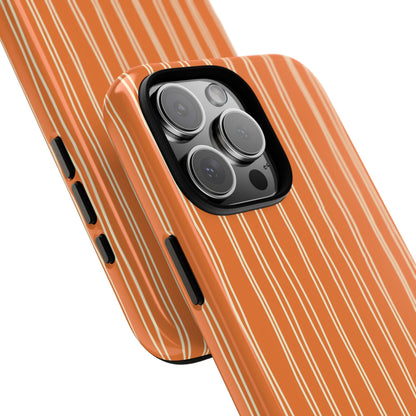 Orange Vertical Stripe iPhone Case