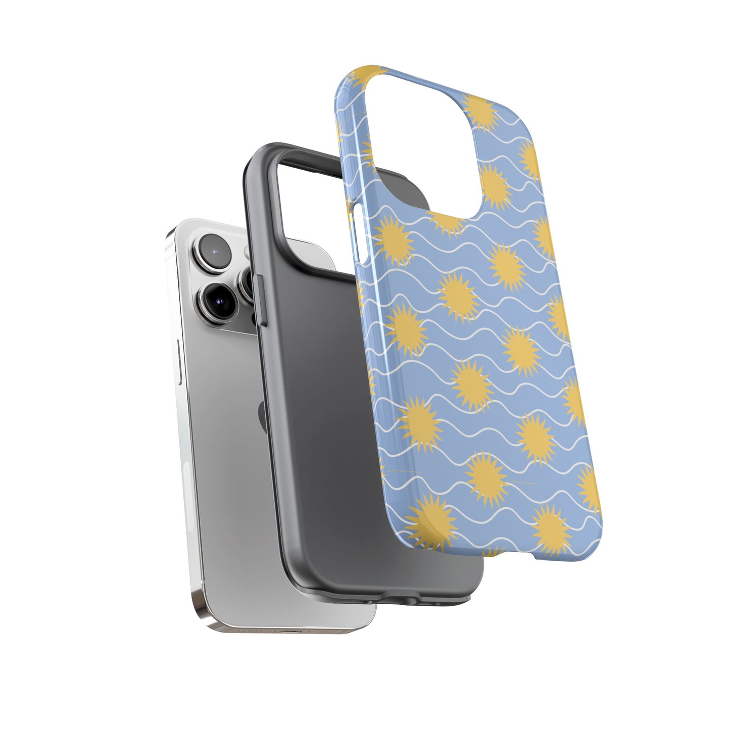 Sunny Waves Blue iPhone Case