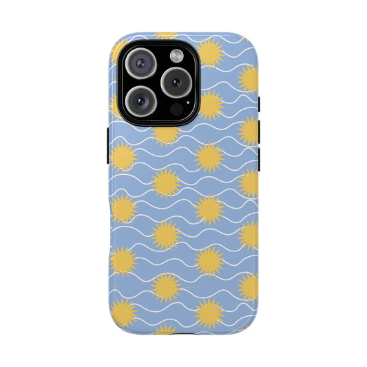 Sunny Waves Blue iPhone Case