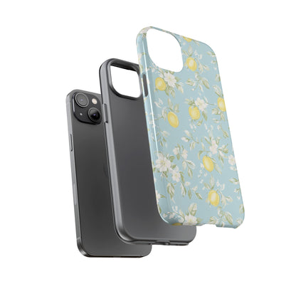 Lemon Blossom Blue iPhone Case