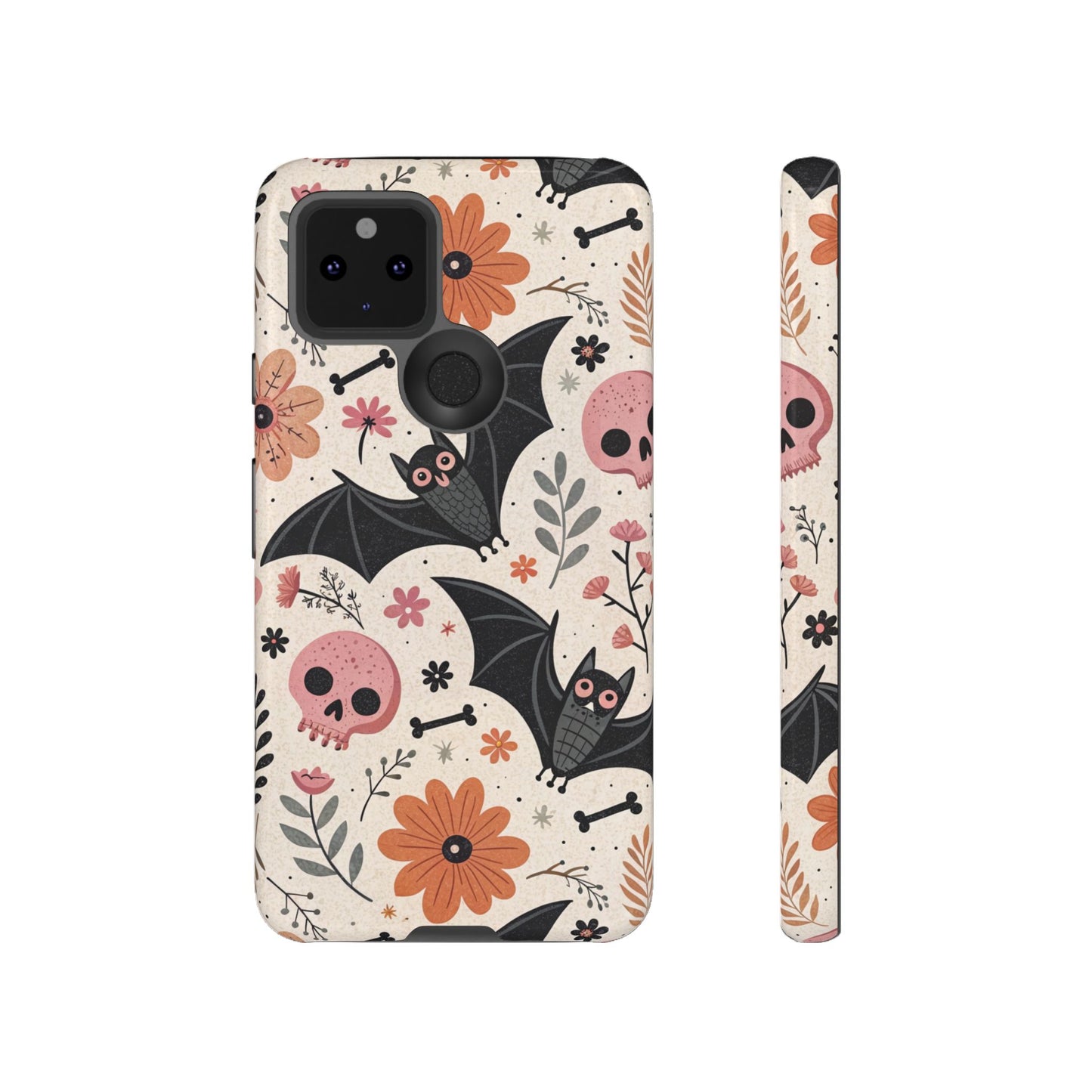 Floral Bats & Skulls Halloween Google Pixel Case