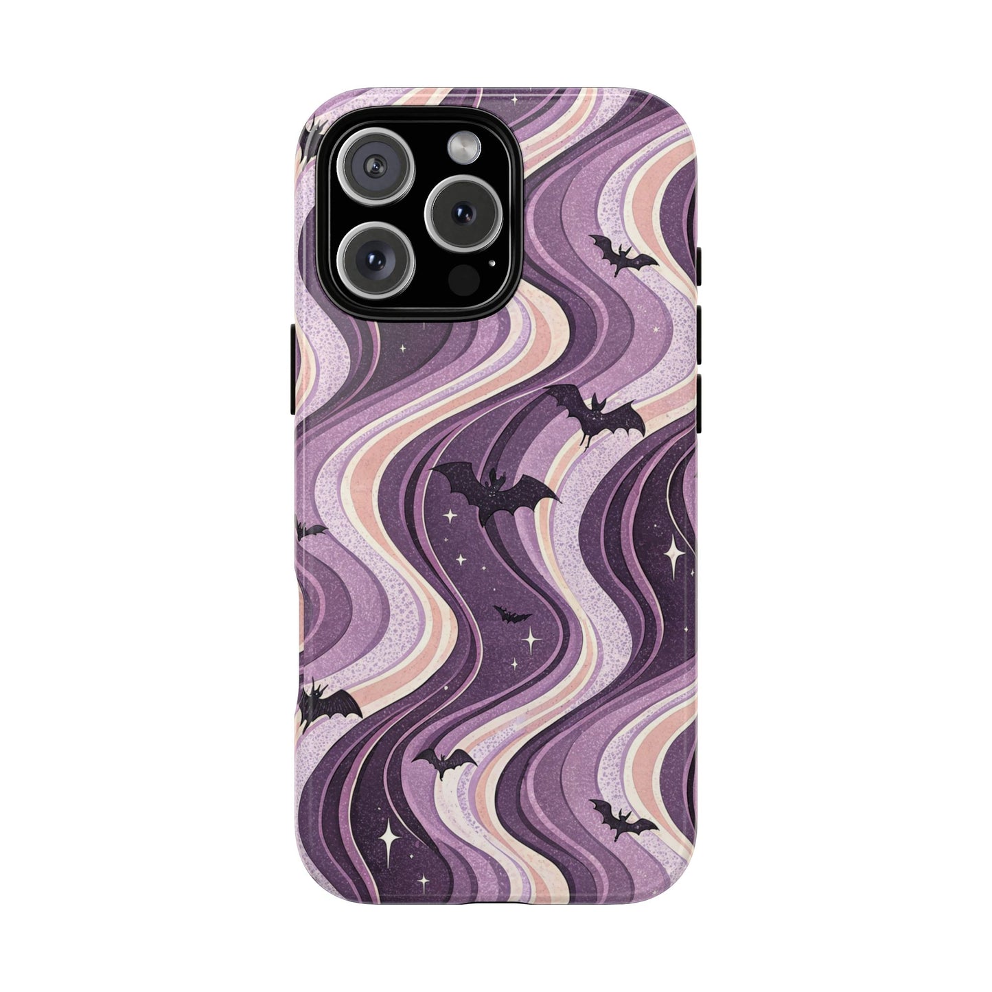 Retro Bats & Swirls iPhone Case