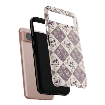 Vintage Skull & Floral Diamond Google Pixel Case