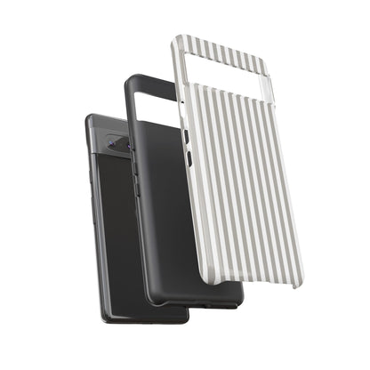 Gray & White Stripe Google Pixel Case