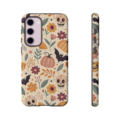Halloween Skulls & Pumpkins Floral Samsung Case