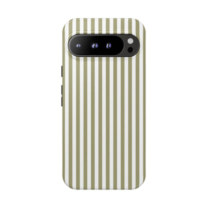 Sage & White Stripe Google Pixel Case