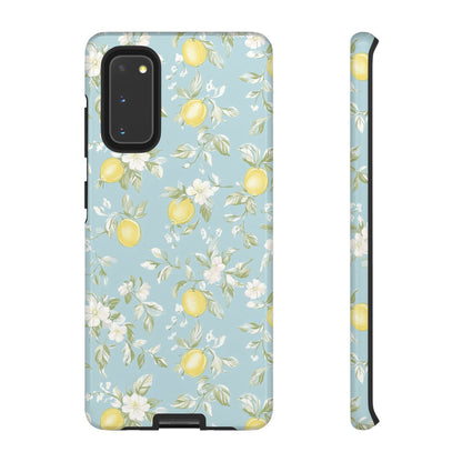 Lemon Blossom Blue Samsung Case