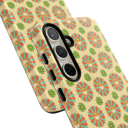 Smiley Retro Floral Samsung Case