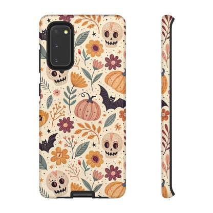 Halloween Skulls & Pumpkins Floral Samsung Case