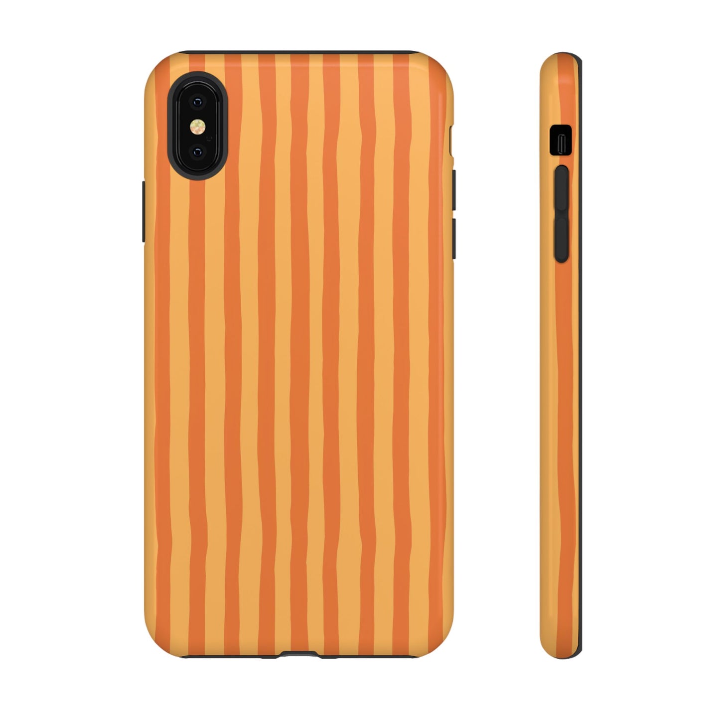 Orange Wavy Stripe iPhone Case