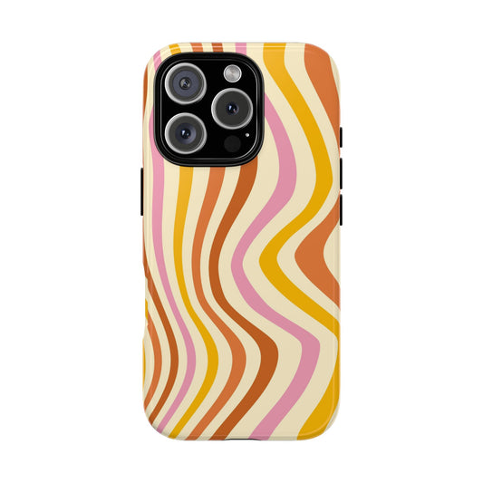 Retro Sunset Wave iPhone Case