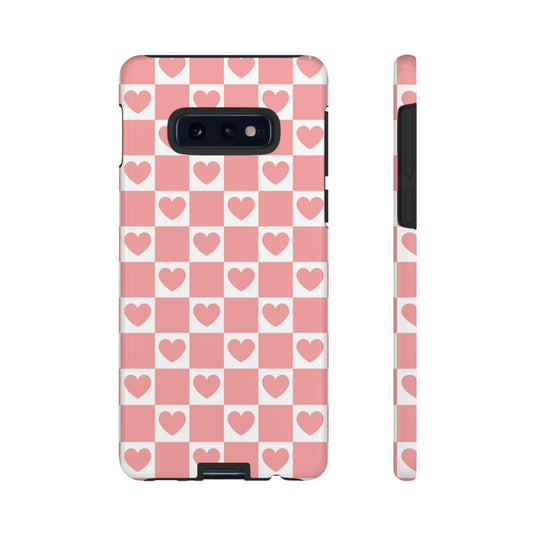 Pink Heart Checkerboard Samsung Case