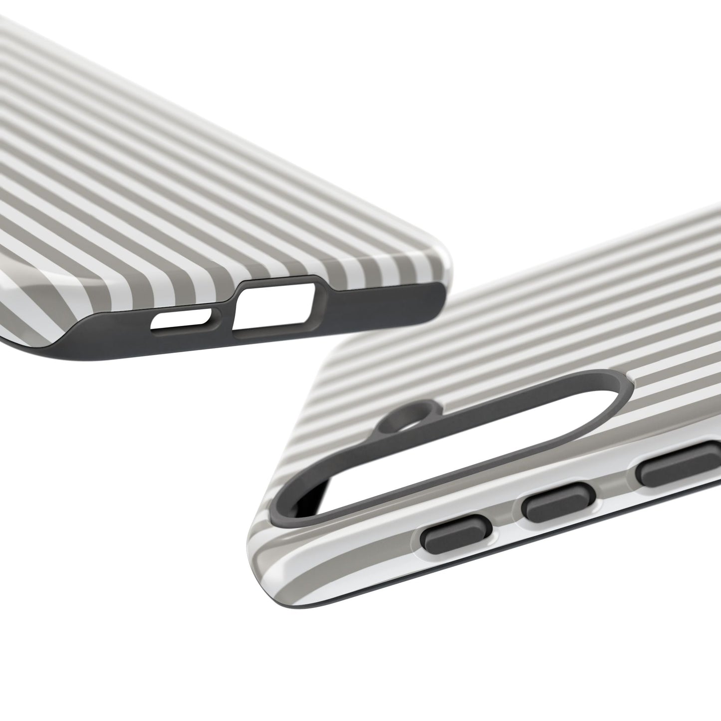 Gray & White Stripe Samsung Case
