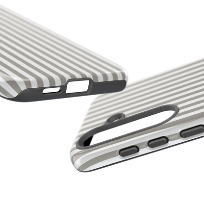 Gray & White Stripe Samsung Case