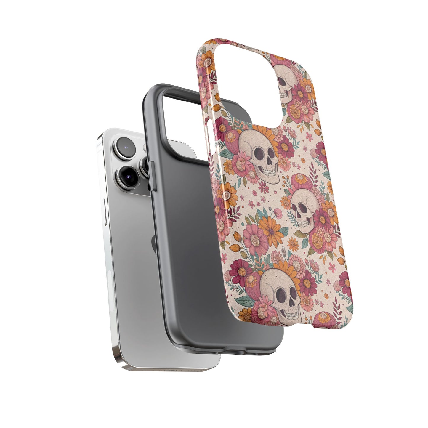 Floral Skull iPhone Case