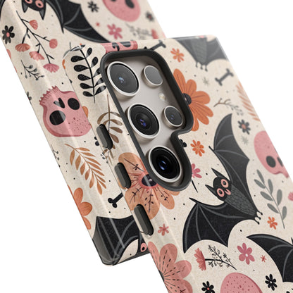 Floral Bats & Skulls Halloween Samsung Case