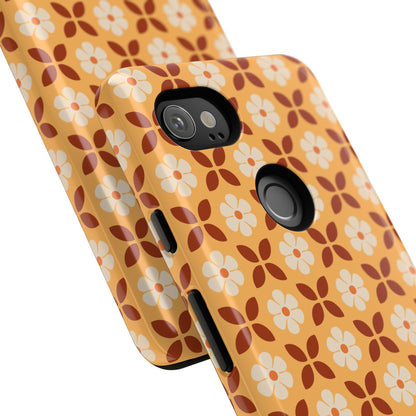 Retro Orange Flower Power Google Pixel Case
