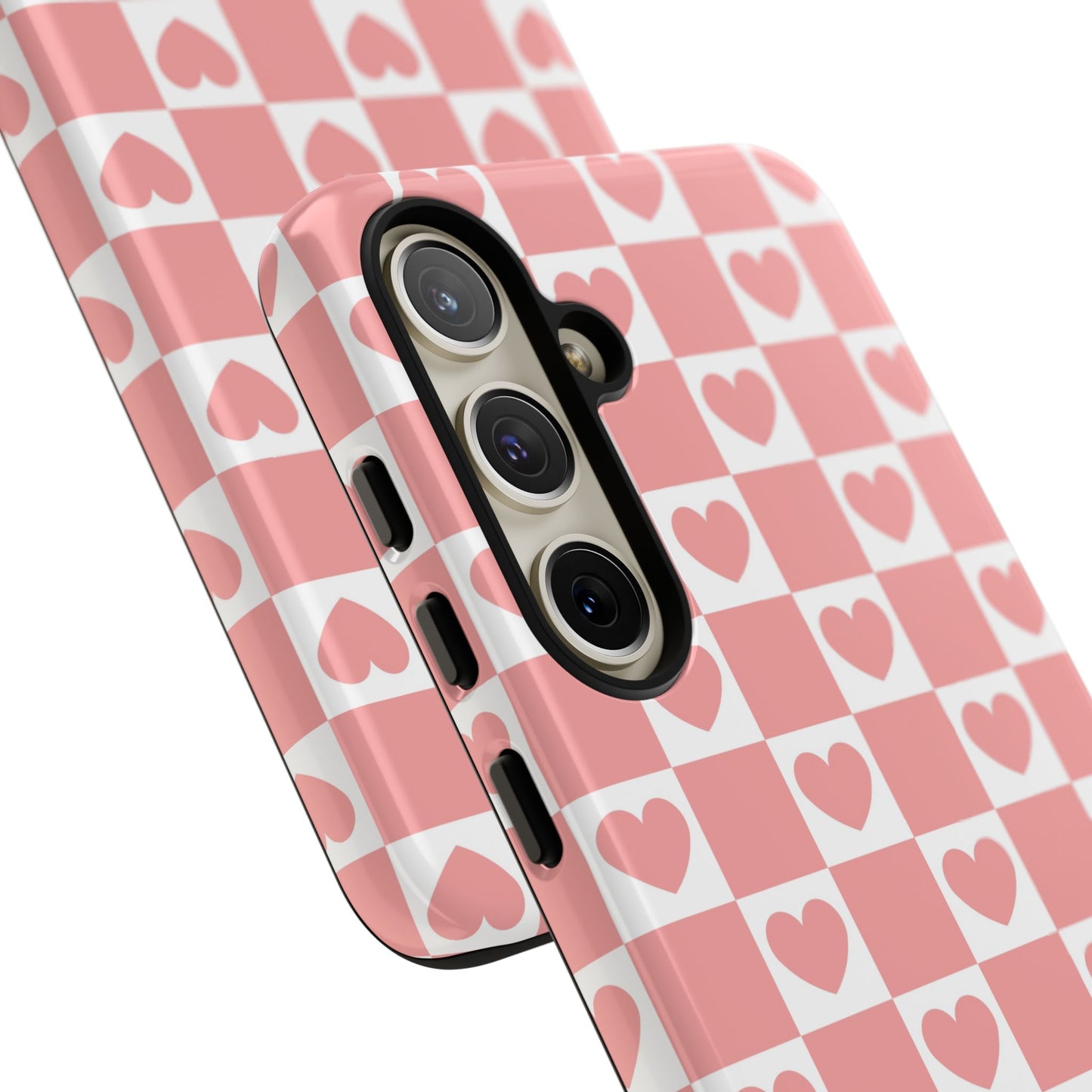 Pink Heart Checkerboard Samsung Case