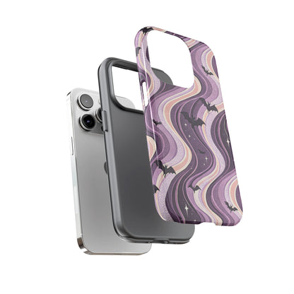 Retro Bats & Swirls iPhone Case