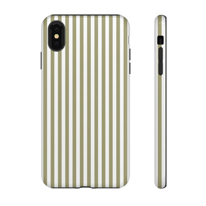 Sage & White Stripe iPhone Case