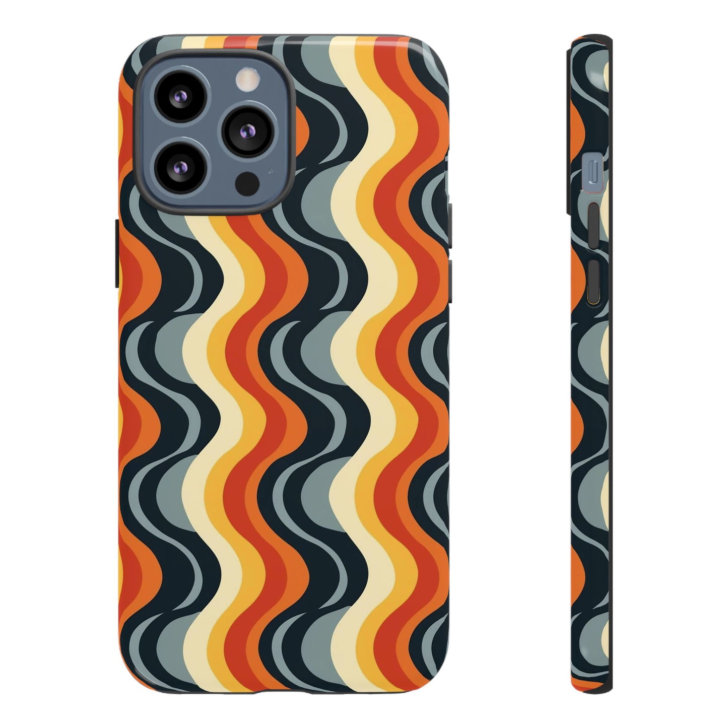Retro Wavy Stripe iPhone Case
