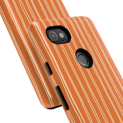 Orange Vertical Stripe Phone Google Pixel Case
