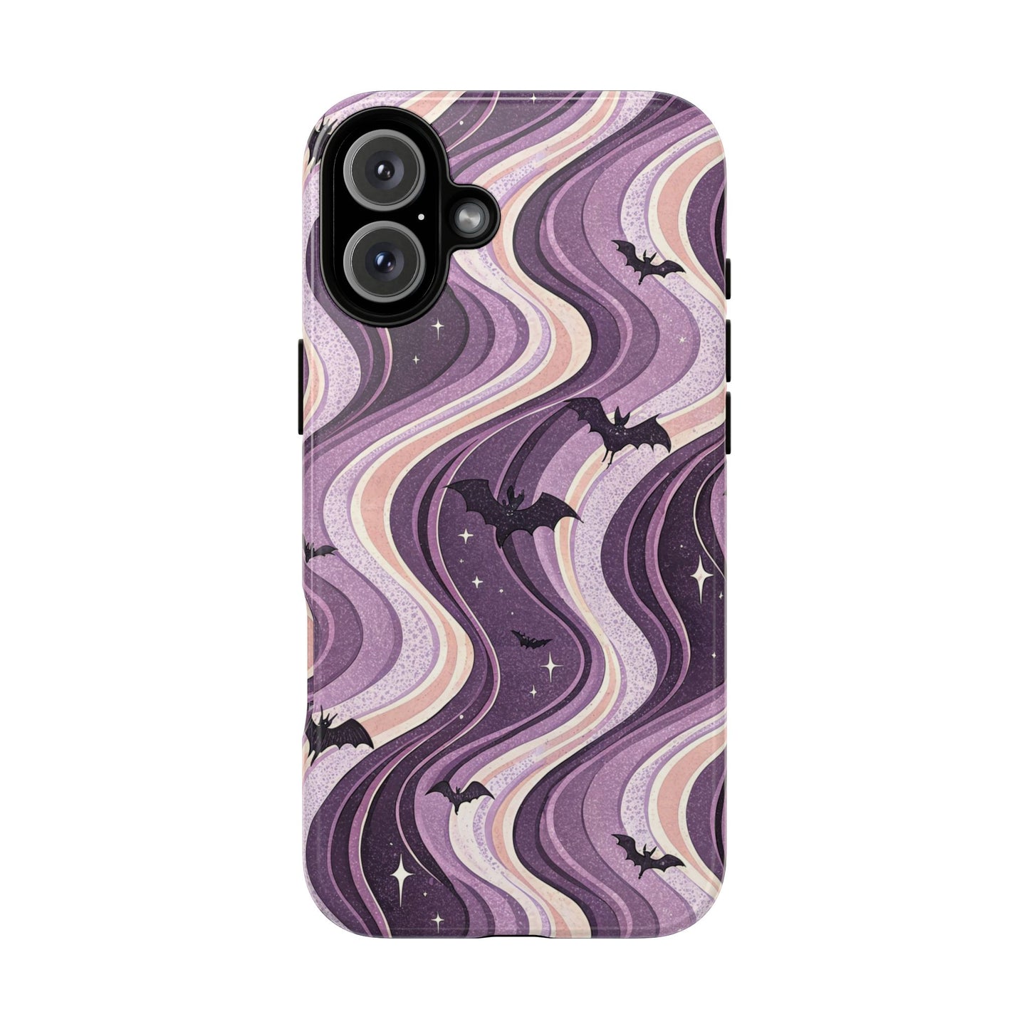 Retro Bats & Swirls iPhone Case