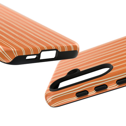 Orange Vertical Stripe Samsung Case