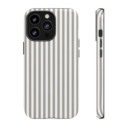 Gray & White Stripe iPhone Case