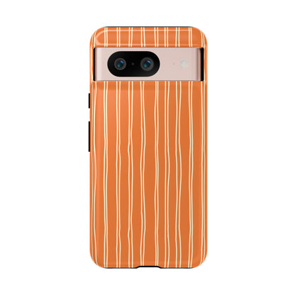 Orange Vertical Stripe Phone Google Pixel Case