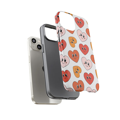 Smiley Heart Faces iPhone Case