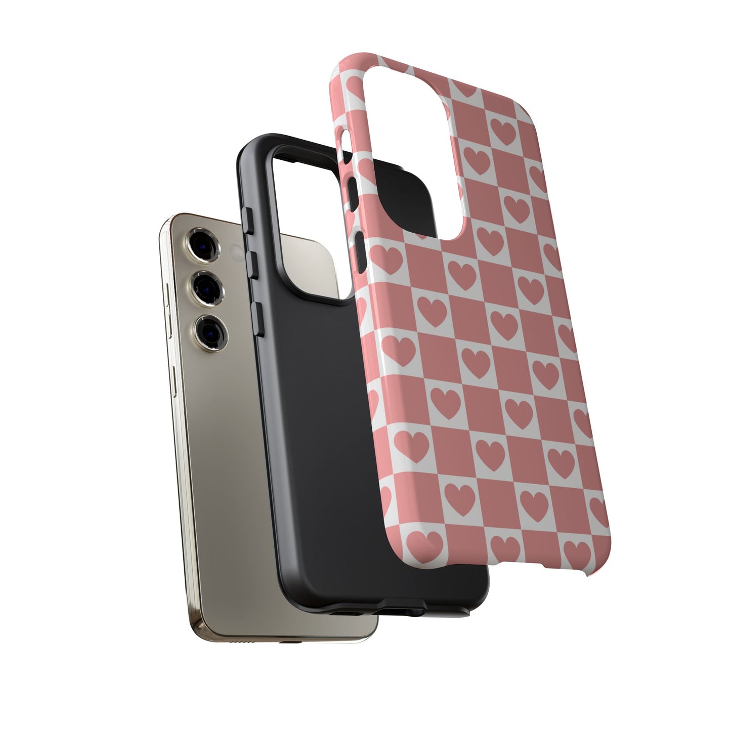 Pink Heart Checkerboard Samsung Case