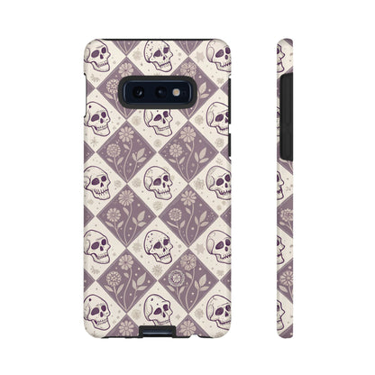 Vintage Skull & Floral Diamond Samsung Case