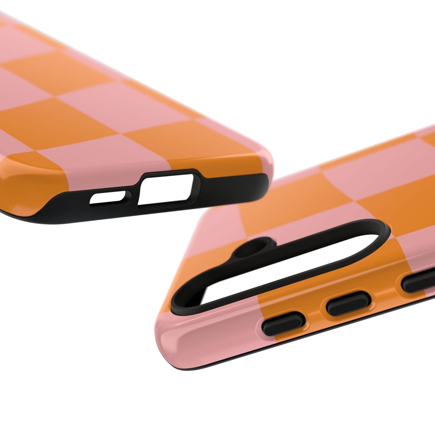 Pink & Orange Wavy Checker Samsung Case