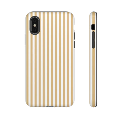 Yellow & White Stripe iPhone Case