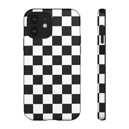 Black & White Checkerboard iPhone Case