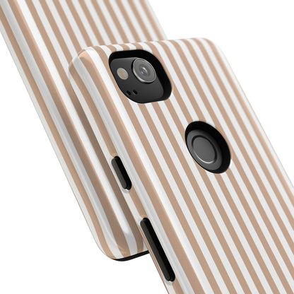 Tan & White Stripe Google Pixel Case