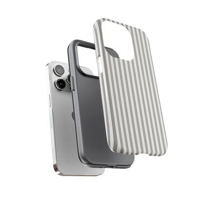 Gray & White Stripe iPhone Case