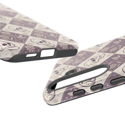 Vintage Skull & Floral Diamond Samsung Case