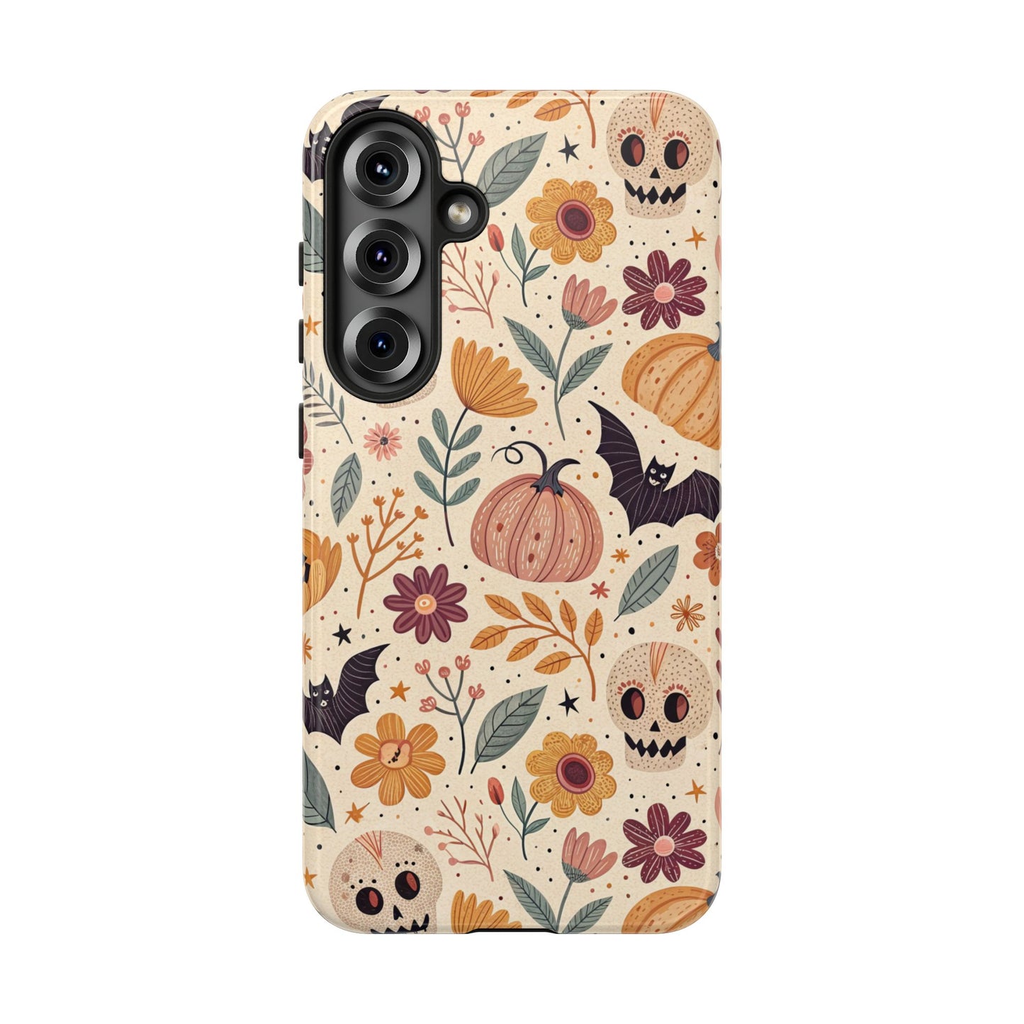 Halloween Skulls & Pumpkins Floral Samsung Case